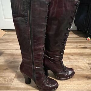 Women's Burgundy Knee-High Boots